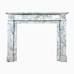 Louis XVI White Marble Chimney, 1890s-AXR-1794814