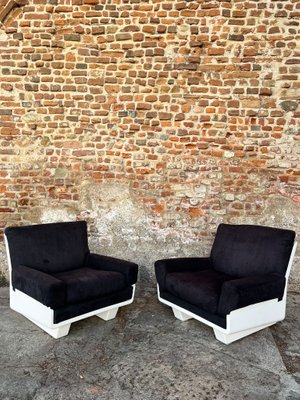 Lounge Chair in Black, 1960s, Set of 2-KCF-1326225