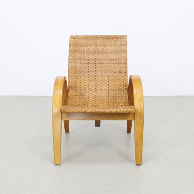 Lounge Chair in Cane and Wood, 1960s-RZV-2040183