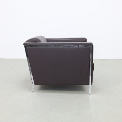 Lounge Chair in Leather and Steel from Moroso, 2000s-RZV-1736023