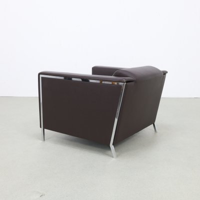 Lounge Chair in Leather and Steel from Moroso, 2000s-RZV-1736023