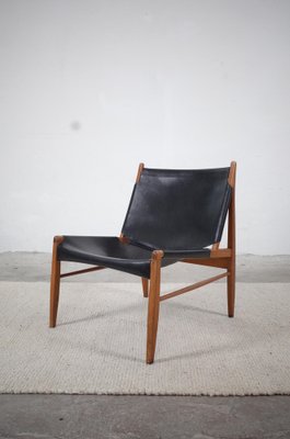 Lounge Chair in Leather by Franz Xaver Lutz for WK Möbel, 1958-BHX-1339345