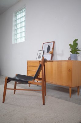 Lounge Chair in Leather by Franz Xaver Lutz for WK Möbel, 1958-BHX-1339345