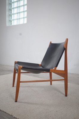 Lounge Chair in Leather by Franz Xaver Lutz for WK Möbel, 1958-BHX-1339345