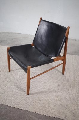 Lounge Chair in Leather by Franz Xaver Lutz for WK Möbel, 1958-BHX-1339345