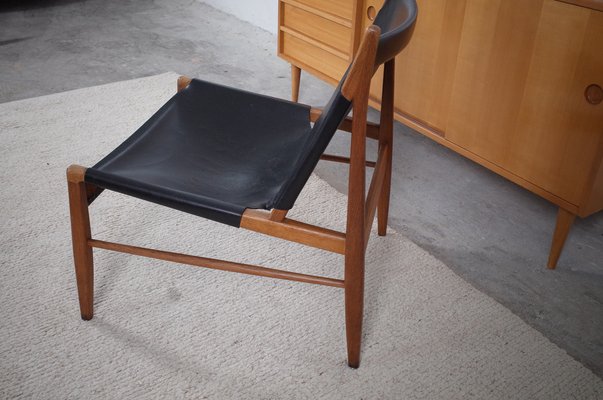 Lounge Chair in Leather by Franz Xaver Lutz for WK Möbel, 1958-BHX-1339345