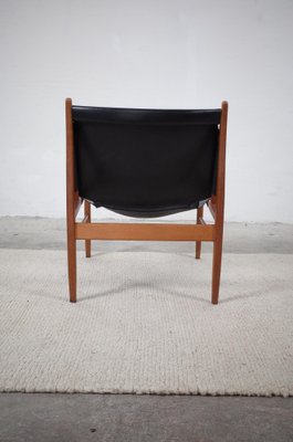 Lounge Chair in Leather by Franz Xaver Lutz for WK Möbel, 1958-BHX-1339345