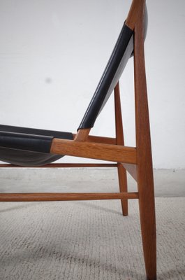 Lounge Chair in Leather by Franz Xaver Lutz for WK Möbel, 1958-BHX-1339345