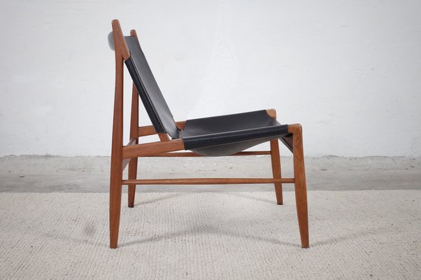 Lounge Chair in Leather by Franz Xaver Lutz for WK Möbel, 1958-BHX-1339345