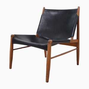 Lounge Chair in Leather by Franz Xaver Lutz for WK Möbel, 1958-BHX-1339345