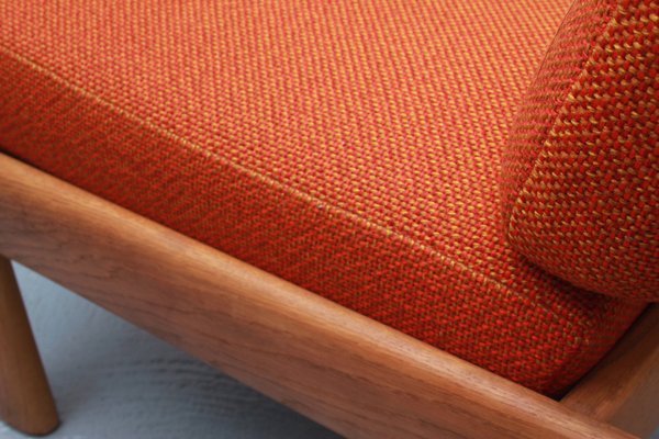 Lounge Chair in Light Oak and Orange Upholstery, 1975-PF-1795805