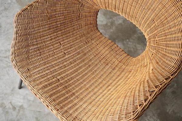 Lounge Chair in Rattan and Metal by Dirk Van Sliedregt, 1960s-FEW-2024254