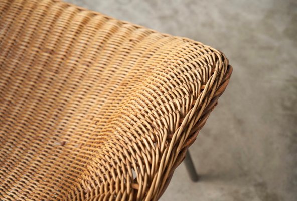 Lounge Chair in Rattan and Metal by Dirk Van Sliedregt, 1960s-FEW-2024254