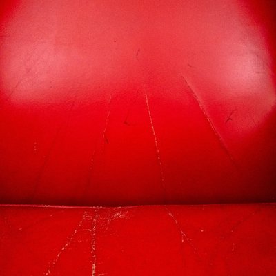 Lounge Chair in Red Leather, 1950s-UPW-1446295