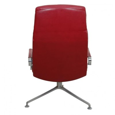 Lounge Chair in Red Leather by Jørgen Kastholm, 1990s-MTD-1438200