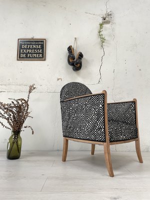 Lounge Chair in Wood and Fabric-UX-1261276