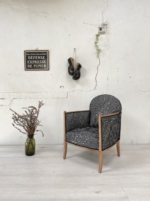 Lounge Chair in Wood and Fabric-UX-1261276