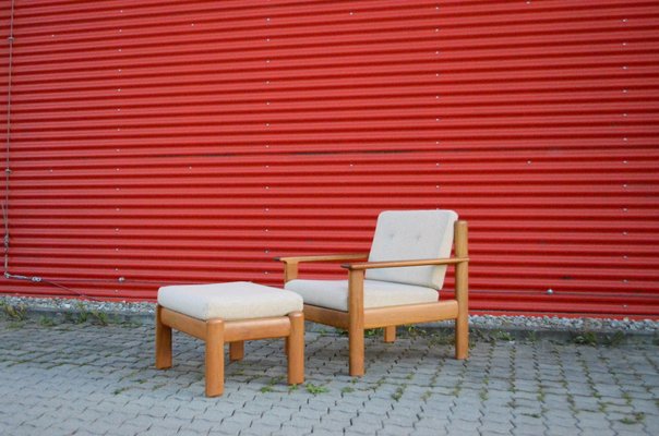 Lounge Chair & Ottoman from Knoll Antimott, 1960s, Set of 2-UF-735898