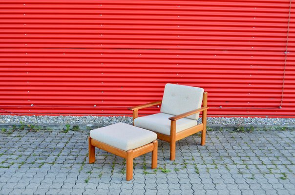 Lounge Chair & Ottoman from Knoll Antimott, 1960s, Set of 2-UF-735898