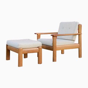 Lounge Chair & Ottoman from Knoll Antimott, 1960s, Set of 2-UF-735898