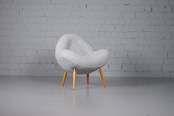 Lounge Chair with Dedar Boucle Fabric by Fritz Neth for Correcta, 1950s-XNJ-993889