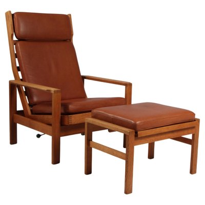 Lounge Chair with Ottoman by Henry Schubell for Madsen & Schubell, 1960s, Set of 2-HJB-1422314