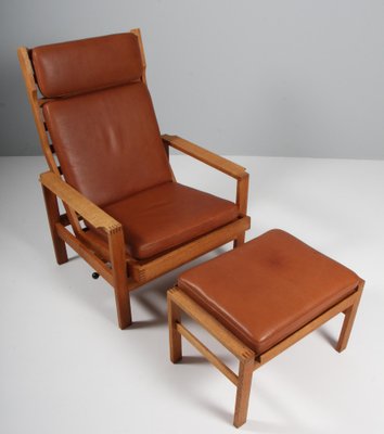 Lounge Chair with Ottoman by Henry Schubell for Madsen & Schubell, 1960s, Set of 2-HJB-1422314