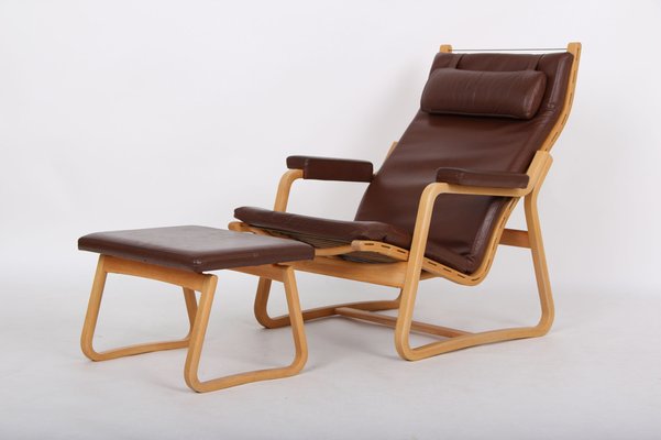 Lounge Chair with Stool by Ditte & Adrian Heath for France & Søn / France & Daverkosen, Set of 2-DQ-985191