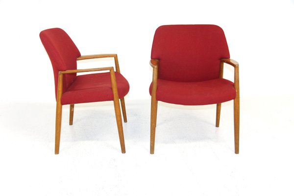 Lounge Chairs by Ejnar Larsen & Aksel Bender for Fritz Hansen, 1960, Set of 2-GEK-1240601