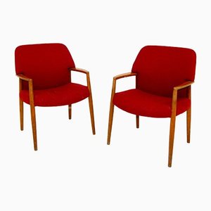 Lounge Chairs by Ejnar Larsen & Aksel Bender for Fritz Hansen, 1960, Set of 2-GEK-1240601