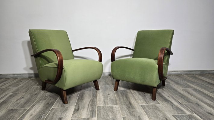 Lounge Chairs by Jindrich Halabala, 1940s, Set of 2-QJA-2034756