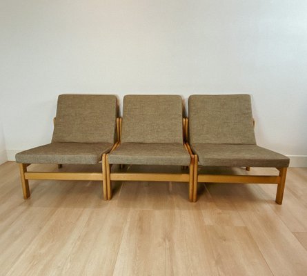 Lounge Chairs by Jørgen Baekmark for FDB, 1960s, Set of 3-ORQ-1408032