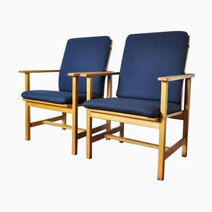 Lounge Chairs in Oak by Børge Mogensen for Fredericia Stolfabrik-HPQ-1336761