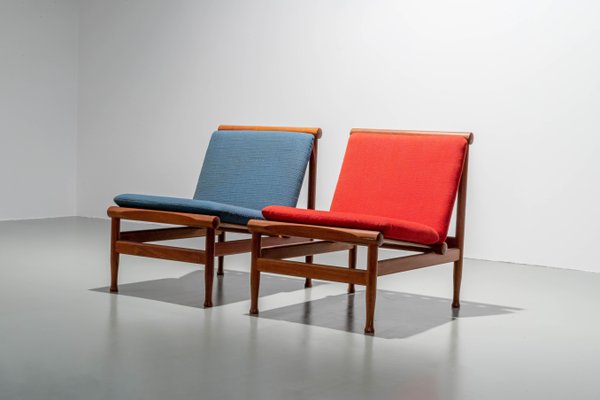 Lounge Chairs in Teak by Kai Lyngfeld Larsen for Søborg Møbelfabrik, 1960s, Set of 2-ITV-1307209