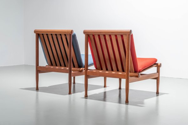 Lounge Chairs in Teak by Kai Lyngfeld Larsen for Søborg Møbelfabrik, 1960s, Set of 2-ITV-1307209