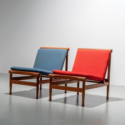 Lounge Chairs in Teak by Kai Lyngfeld Larsen for Søborg Møbelfabrik, 1960s, Set of 2-ITV-1307209