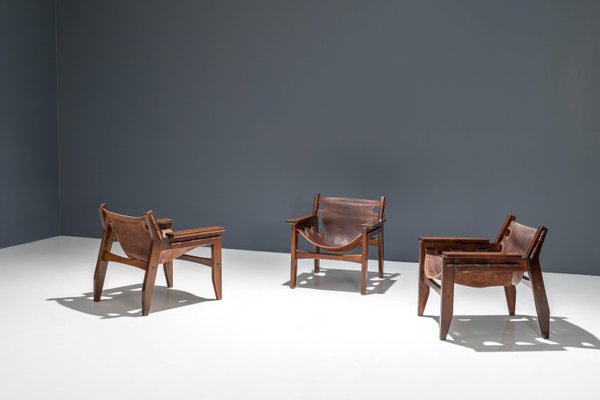 Lounge Chairs Kilin by Sergio Rodrigues, Brasil, 1970s, Set of 3-ITV-1299150