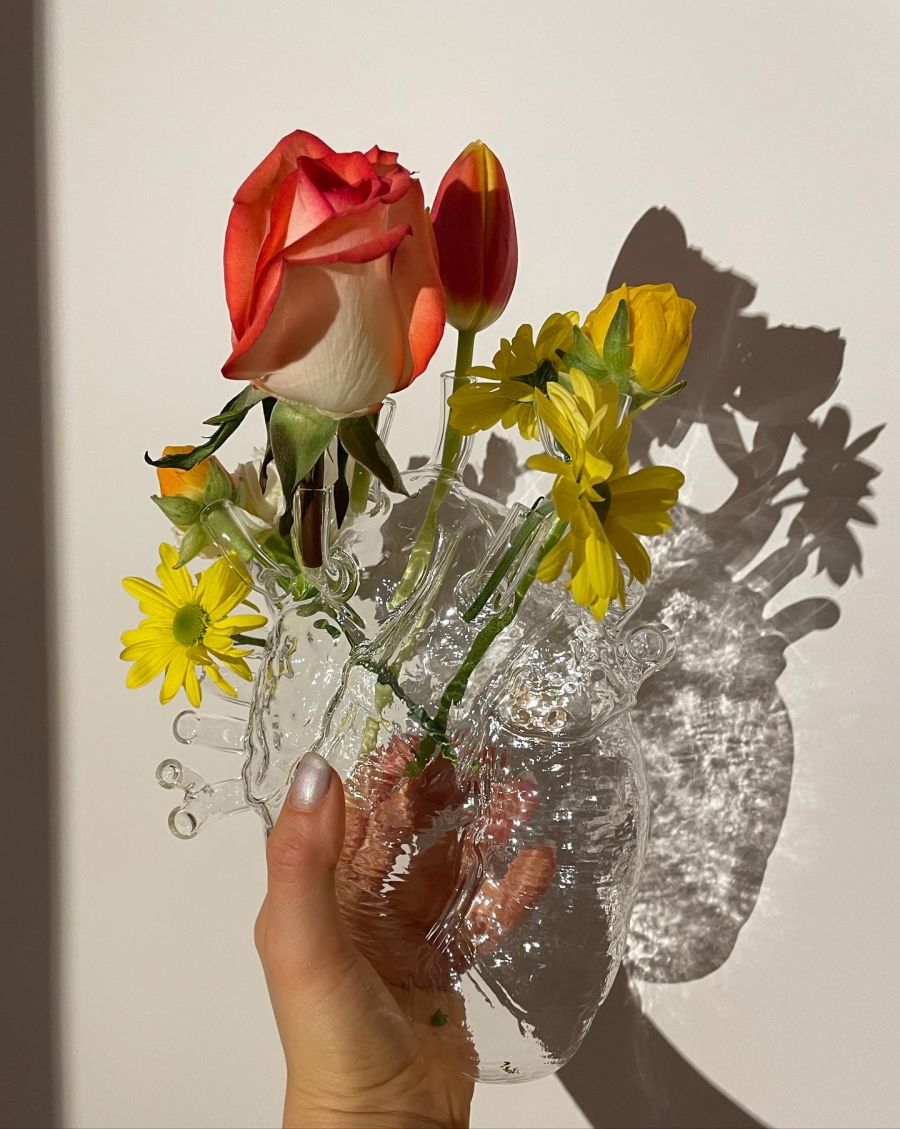 Glass Vase Love in Bloom Heart by Seletti – High Home