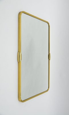 Lovely Brass Wall Mirror, 1950s-KQB-1283348