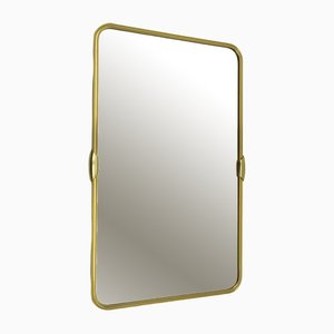 Lovely Brass Wall Mirror, 1950s-KQB-1283348