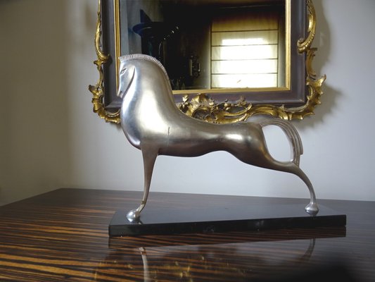 Lovet-Lorski, Modernist Art Deco Style Horse, Bronze on Marble Base, 1970s-FPY-2028203