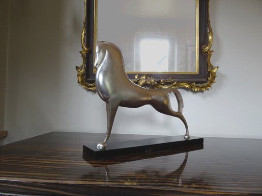 Lovet-Lorski, Modernist Art Deco Style Horse, Bronze on Marble Base, 1970s-FPY-2028203