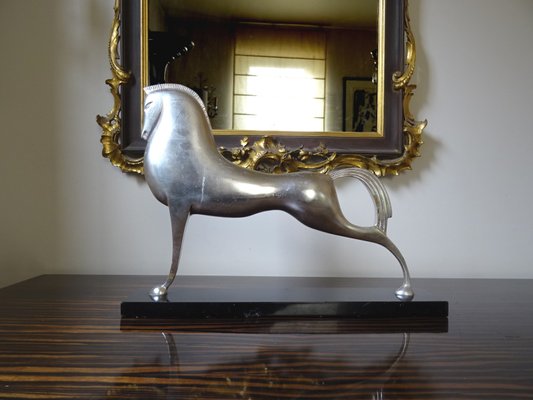 Lovet-Lorski, Modernist Art Deco Style Horse, Bronze on Marble Base, 1970s-FPY-2028203