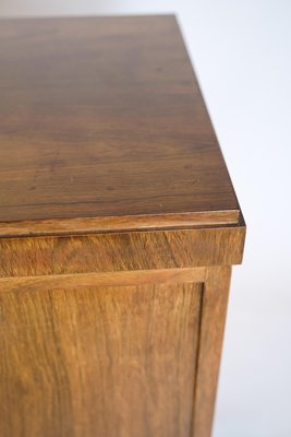 Low Danish Sideboard in Rosewood with Brass Handles, 1950s-UY-1724404