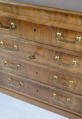 Low Danish Sideboard in Rosewood with Brass Handles, 1950s-UY-1724404