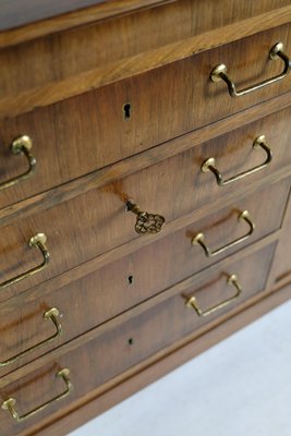 Low Danish Sideboard in Rosewood with Brass Handles, 1950s-UY-1724404