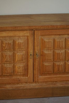 Low Mid-Century Danish Rectangular Brutalist Sideboard in Oak, 1950s-MXF-2041647