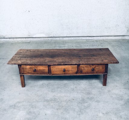 Low Spanish Folk Art Console or Coffee Table-RQV-1707086