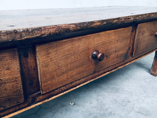 Low Spanish Folk Art Console or Coffee Table-RQV-1707086