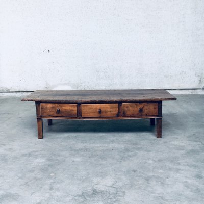 Low Spanish Folk Art Console or Coffee Table-RQV-1707086